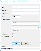 cVM Connection Settings dialog