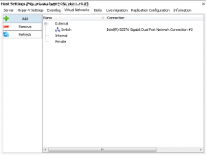 Virtual Networks tab
