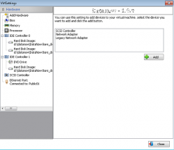 VM Settings dialog
