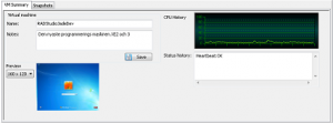 VM summary in the details panel